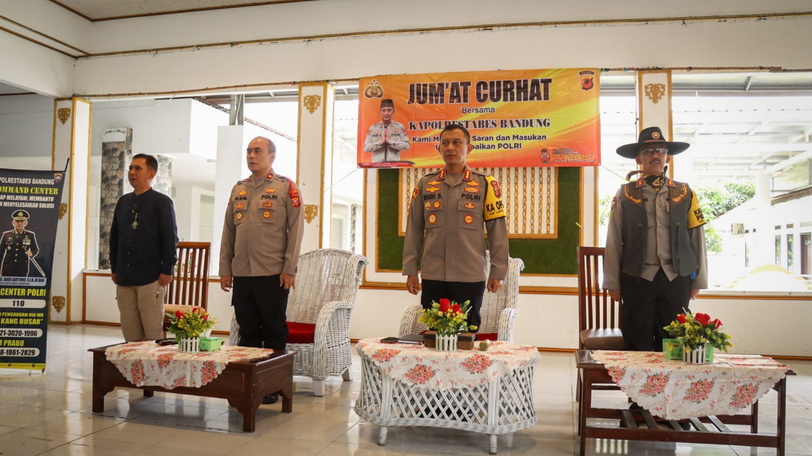 Jum,at Curhat bersama Kapaolrestabes Bandung Kombes Pol Budi Sartono S. I, k. M. Si, M. Han.