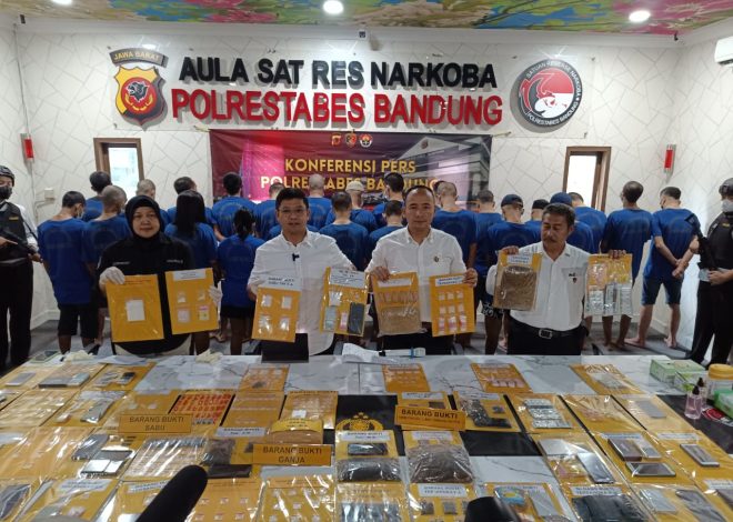 Sebanyak 41 Orang Pengedar Narkotika Dikota Bandung Berhasil Ditangkap Sepanjang Bulan April Tahun 2024 Polrestabes Bandung