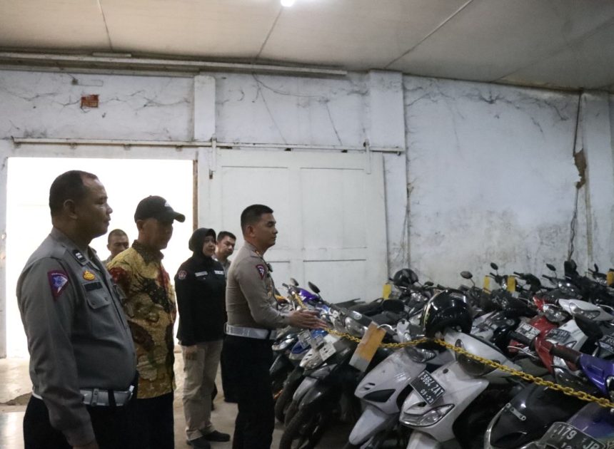 Ratusan Motor Penindakan Tilang Masih Disimpan Satlantas Polrestabes Bandung