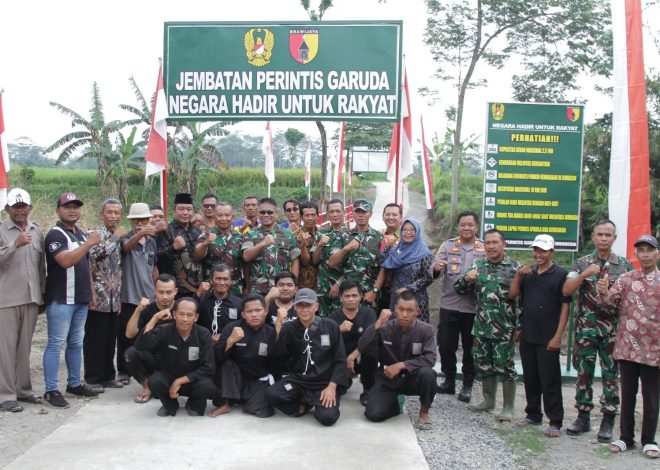 Monitoring Dan Evaluasi Aster Kasdam V/Brawijaya, Tinjau Jembatan Perintis Garuda Di Wilayah Kodim 0808/Blitar