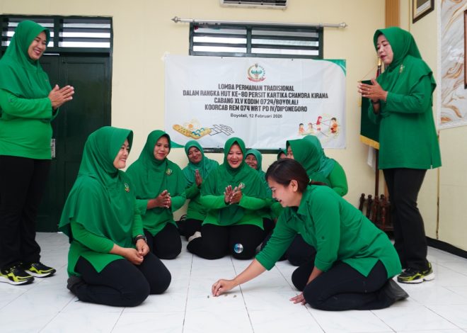 Meriah dan Penuh Kebersamaan, Persit Boyolali Rayakan HUT ke-80 dengan Permainan Tradisional