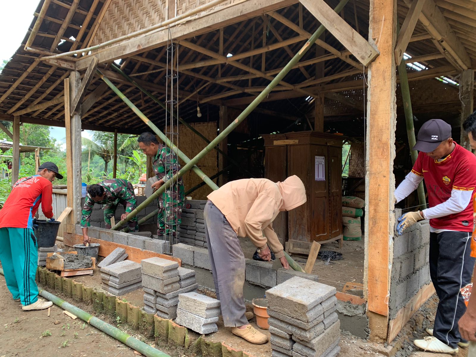 Mimpi Giyanto Punya Rumah Yang Layak Akhirya Terwujud Berkat TMMD 127 Kodim Wonogiri